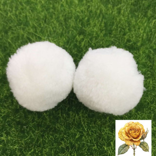 Ba cục bông len tròn 3cm - màu ngẫu nhiên