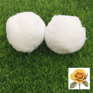 Ba cục bông len tròn 3cm - màu ngẫu nhiên