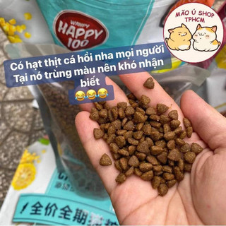 [BAO 500G] HẠT MIX THỊT WANPY HAPPY100 - HẠT DINH DƯỠNG CHO MÈO MỌI LỨA TUỔI