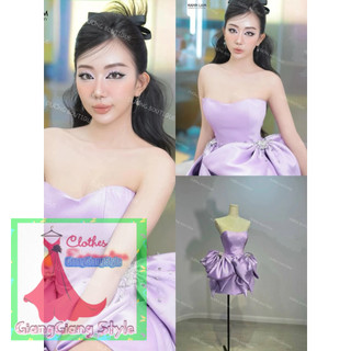 VÁY CÚP TÍM XÒE ĐÍNH NƠ TO 2 BÊN 010224