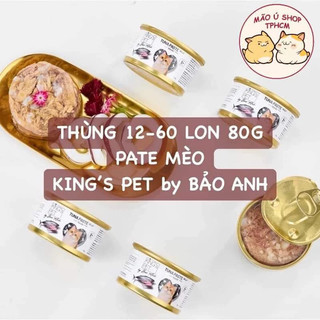   THÙNG 12 - 48 LON 80G  PATE KING’S PET   KINGPET by BẢO ANH CHO MÈO CON MÈO LỚN 