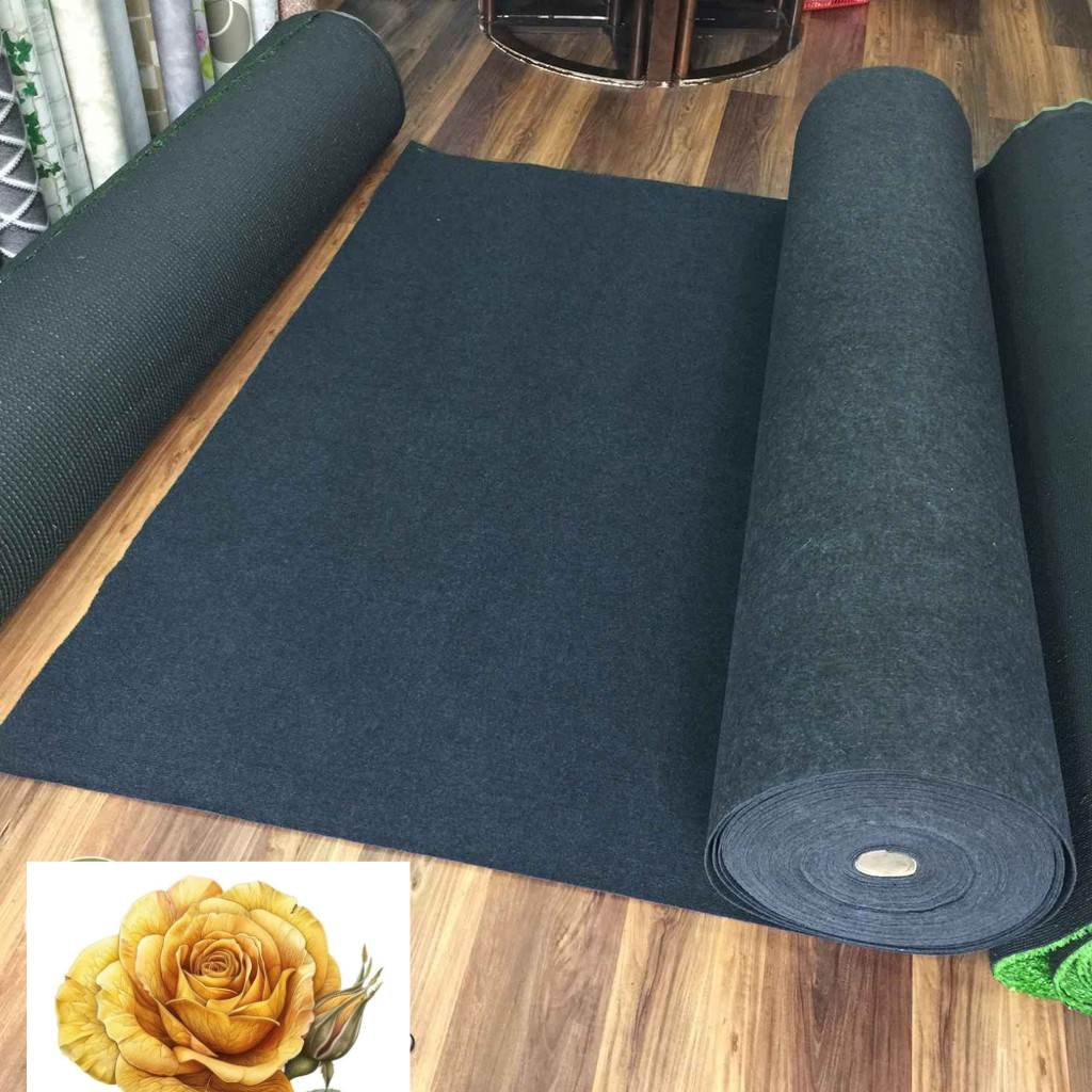 Thảm nỉ trải sàn màu đen - 1m²