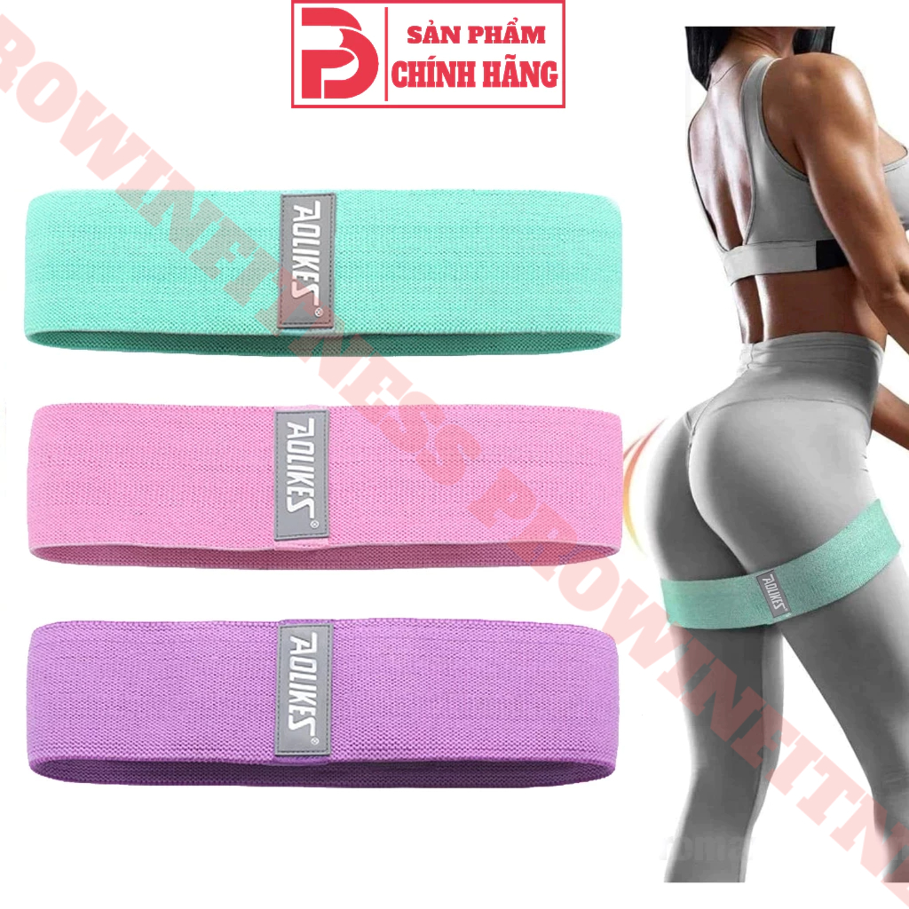 Dây miniband vải Aolikes kháng lực tập gym chân mông tay đùi cao su