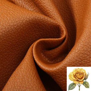 Vải da simili PVC - vải giả da may túi, làm dép, bọc ghế sofa - [ 1 mét x khổ 1,4m ] màu nâu da bò có vân nổi