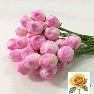 Cành hoa sen giả - cành sen vải lụa cao cấp