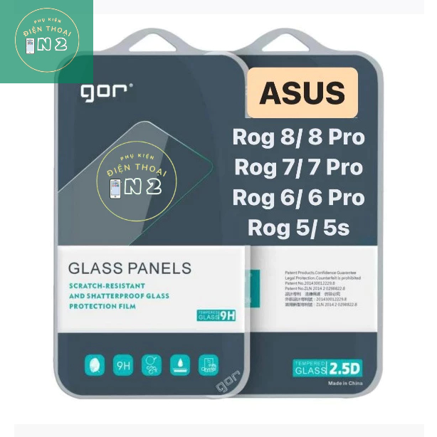 Kính Cường Lực GOR ASUS Rog Phone 8 8 Pro/ Rog Phone 7 /Rog phone 6 Pro / Rog Phone 5 (Không Viền)