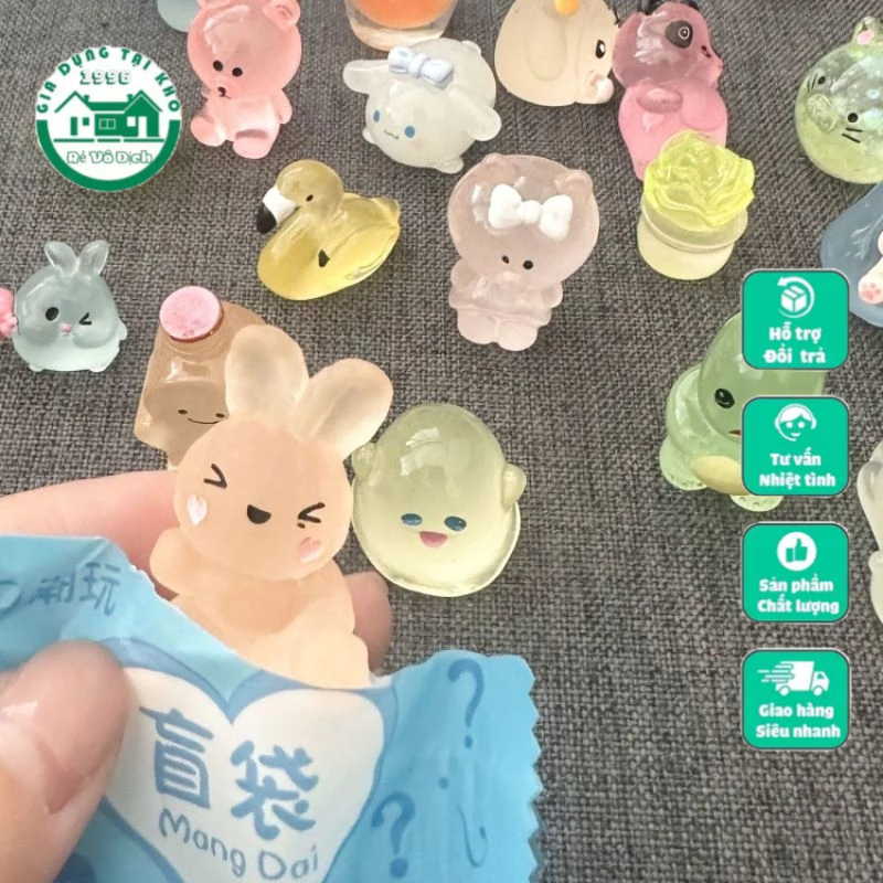 Set 100 Túi Mù, Kẹo Mù Bí Mật Bất Ngờ Dạ Quang Phát Sáng Bóc Quà Tặng Mini, Đồ…