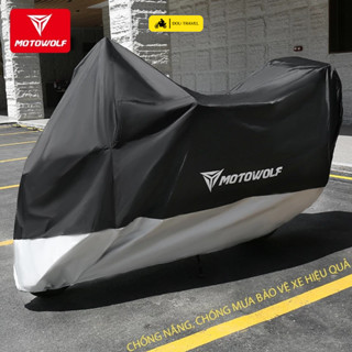 Bạt phủ xe máy MOTOWOLF chính hãng, Áo trùm xe máy vải dù oxford cao cấp chống nước, chống bụi, che nắng. Mã MDL0802B
