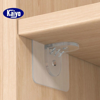 Kaiyo Miếng dán chốt đỡ kệ, miếng dán giá đỡ kệ gỗ treo tường, kệ tủ góc tường, móc dán ke góc chữ L kê ván tiện dụng