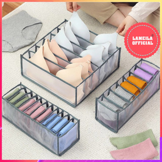 Túi vải đựng đồ lót tất nhiều ngăn tiện dụng hộp vải chia ô đựng đồ để tủ quần áo P0471