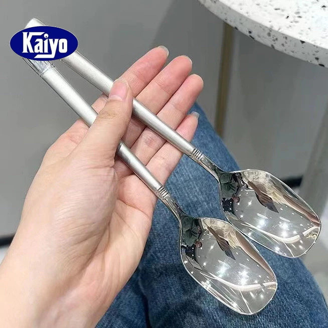 Kaiyo Thìa / Muỗng Inox, Mạ Bạc Phong Cách Châu Âu Sang Chảnh Bền Đẹp Nhiều Mẫu