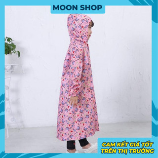 Áo Mưa BÍT TRẺ EM Cho Bé Cao 100- 140cm Vải Dù cao cấp Không Xẻ Tà Cao Cấp