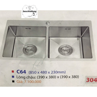 Chậu rửa chén Winland C64 (8548i) - hàng bao đẹp và bao dày cứng cáp