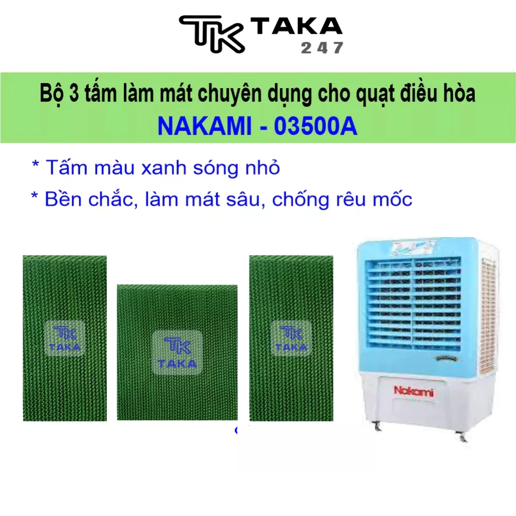 Tấm làm mát quạt Nakami NKM-03500A (1 tấm 42.5x40.5x4cm + 2 tấm 58x18x4cm)