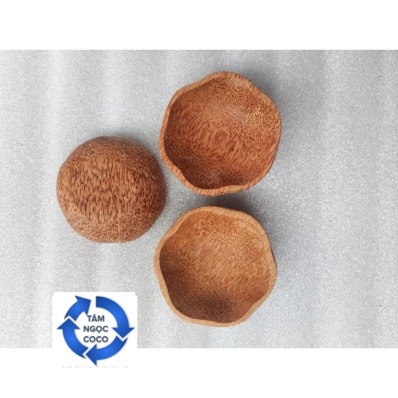 CHÉN GỖ DỪA HÌNH HOA MAI| CHÉN NƯỚC CHẤM 9cm