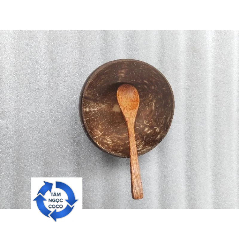 COMBO CHÉN GÁO DỪA +MUỖNG GỖ DỪA