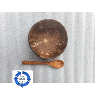 COMBO CHÉN GÁO DỪA +MUỖNG GỖ DỪA