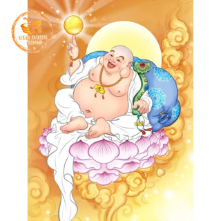  Phật Di Lặc - Tranh Đính Đá 5D Tự Hoàn Thành Kích thước 30x40Cm - Tranh Gắn Đá Hình Phật - DIY 