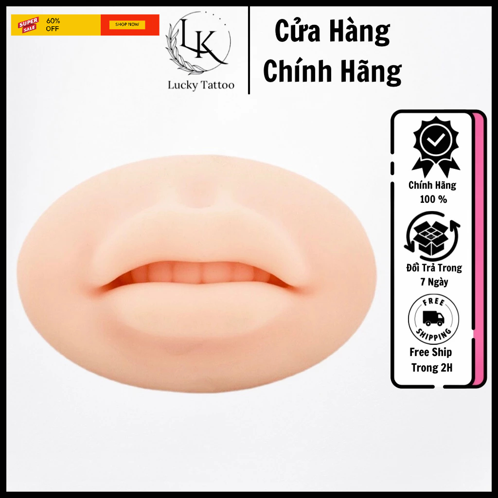 Môi giả 5D chuyên dùng tập phun xăm thẩm mỹ, môi giả giống thật 100% silicon dùng để tập phun xăm