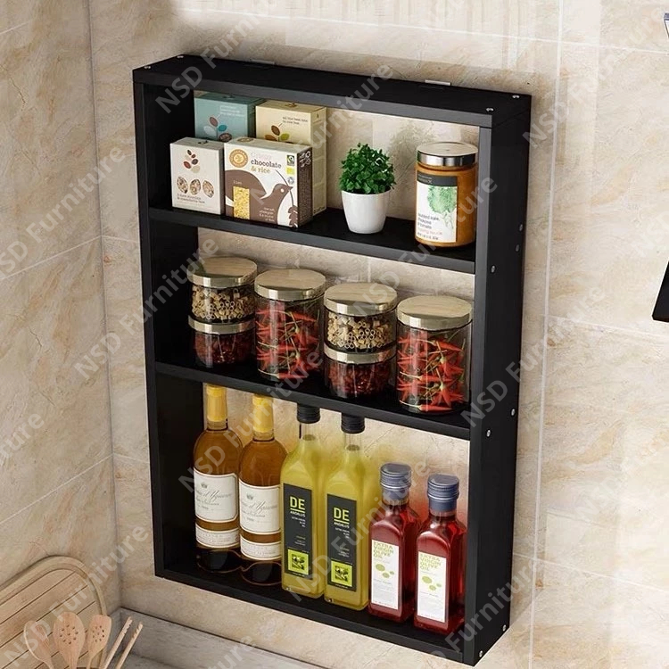 Kệ đựng gia vị 2 tầng 3 tầng kệ nhà bếp gỗ MDF cao cấp nhập khẩu dễ lau chùi lắp ghép MS04 - NSD Furniture