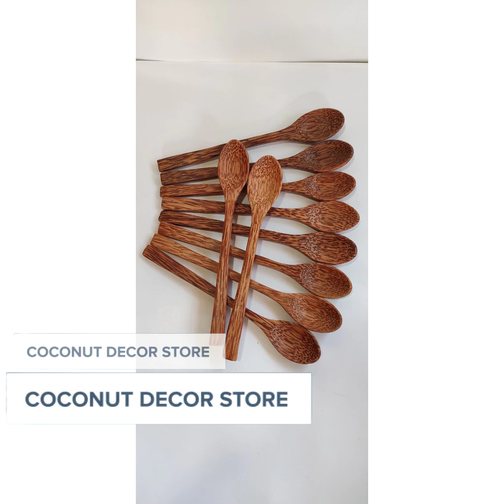 Muỗng cafe gỗ dừa 18cm - Bộ 10 chiếc