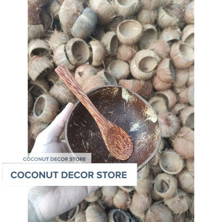 [Giá Sỉ] - Combo Chén Gáo Dừa + Muỗng Gỗ Dừa