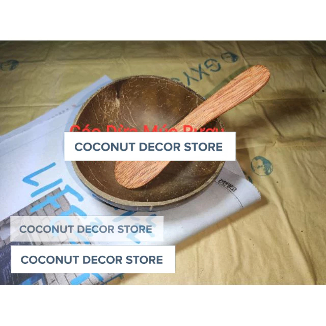 [Combo] - Que trộn mask && Bát gáo dừa
