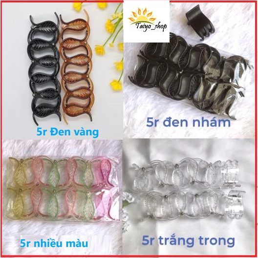 SET 12 Kẹp Tóc Càng Cua 5 Răng [COMBO 12 CHIẾC]