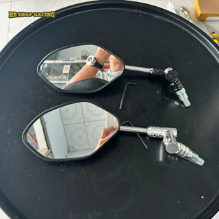 Bộ Kính Xoay 360 Độ Mẫu Winner Tặng Lục Giác Ốc Độn Chân Kính- Gương Chiếu Hậu Xe Máy