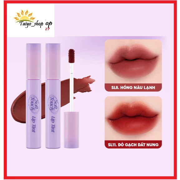Son Kem Siêu Lì Mịn Môi Hàn Quốc Merzy Soft Touch Lip Tint 3g #SL8, #SL11