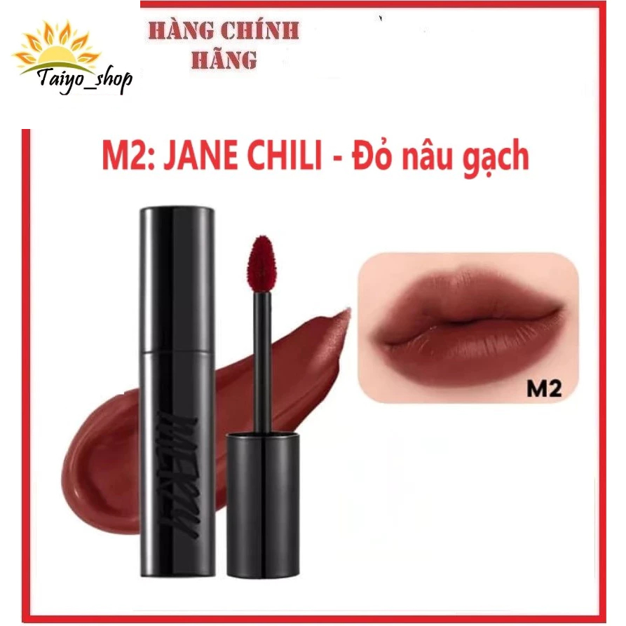 Son Kem Lì Merzy Noir In The Mellow Tint #M2 JANE CHILI - Đỏ nâu gạch