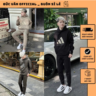 Bộ Quần Áo Nỉ Bông Nam A Đi Đà Ba Két Bôn Bản Logo Cao Su Siêu Nét_Bộ Quần Áo Nam Có Mũ Chất Nỉ Bông Tàu Bản Scap