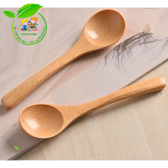 Thìa gỗ nhỏ cho hoạt động tập xúc