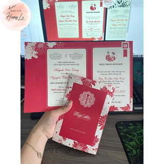 Thiệp cưới đỏ BB59