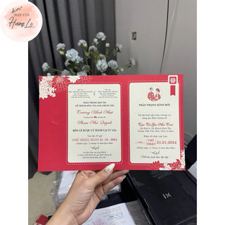 Thiệp cưới đỏ BB59