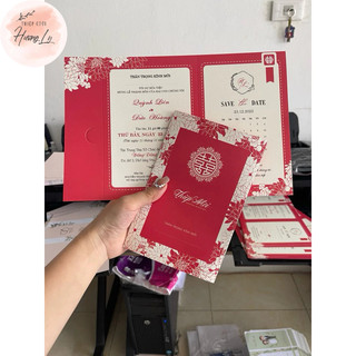 Thiệp cưới đỏ BB59