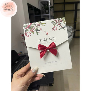 [RẺ VÔ ĐỊCH] Thiệp cưới gắn nơ bb101