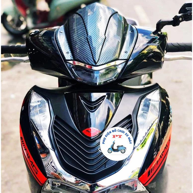 Kính Chắn Gió Xe SH 2020 / 2021 / 2022 / 2023 - Mão Trên, Mão Đầu - Carbon - Phụ Kiện Đồ Chơi, Ốp Tr