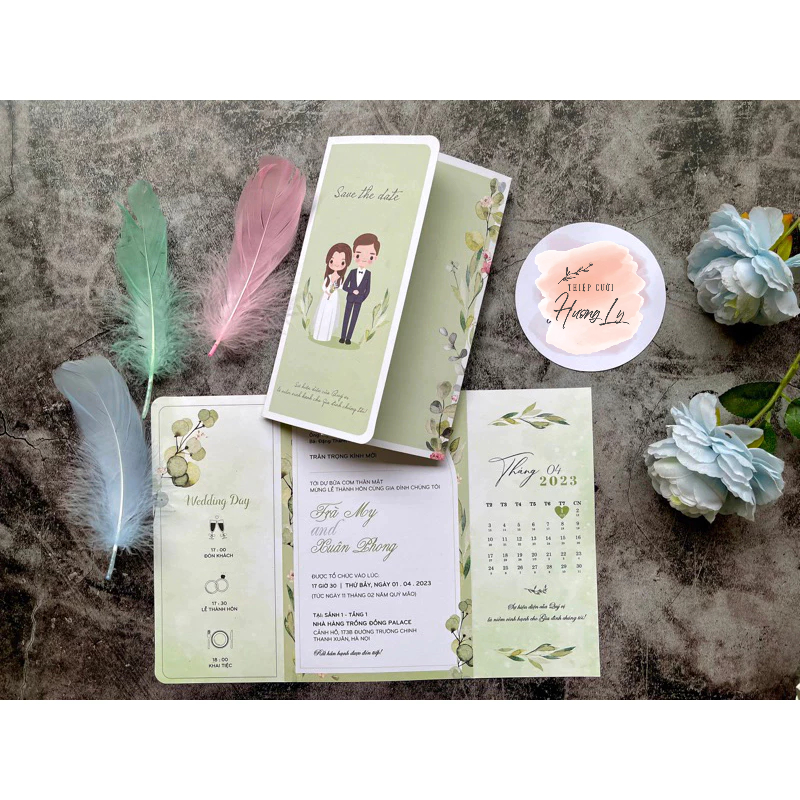 Thiệp cưới gập 3 TP41