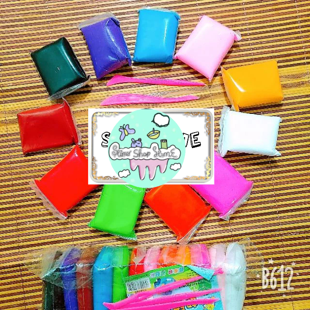 Bịch 12 màu đất sét nhật superclay làm slime