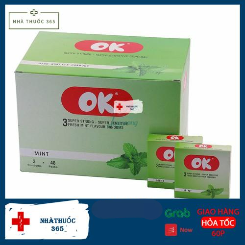 COMBO 144 CÁI BAO CAO SU OK BẠC HÀ MÁT LẠNH