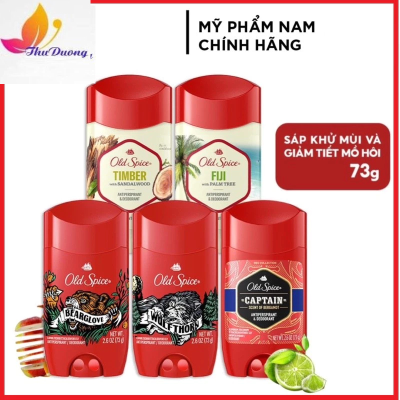 Lăn sáp khử mùi Old Spice Pure Sport Fresh Original Nightpanther ElkLord Oasis Wilderness Captain Sw