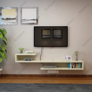  Kệ tivi gỗ treo tường phòng khách phòng ngủ hiện đại 1m2 kệ trang trí gỗ MDF bền đẹp thương hiệu Nội Thất Nadecor 