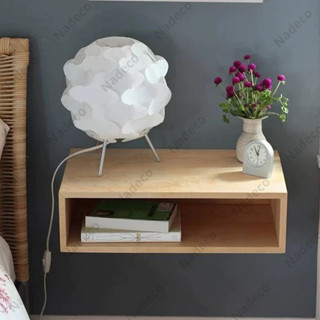 Bàn treo tường tủ kệ gỗ tab đầu giường thông minh nhỏ gọn tiện lợi giá rẻ treo vít âm tường dễ dàng lắp ghép