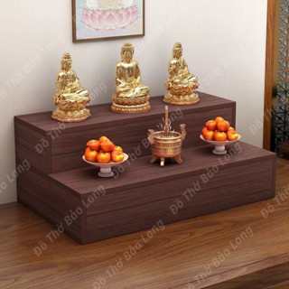 Bục gỗ tam cấp đôn tam cấp bàn thờ phật thờ gia tiên bàn thờ ông địa bàn thờ gỗ công nghiệp MDF bền đẹp dễ lắp MS13-3