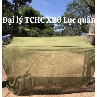 Màn tuyn bộ đôi kích thước 0,8mx1,9m xanh rêu, màn chống muỗi , màn sinh viên dã ngoại