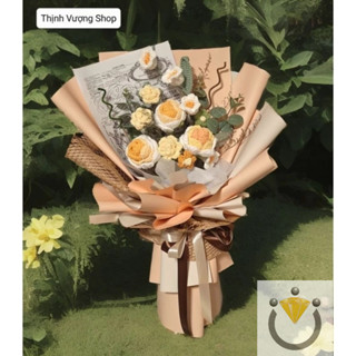 Bó hoa hồng len handmake, TP HCM