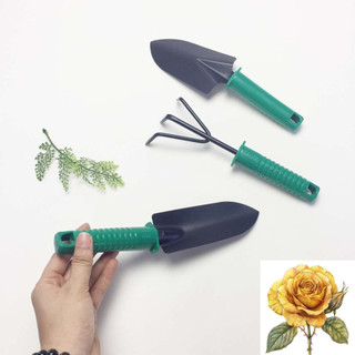 Bộ dụng cụ làm vườn 3 món xẻng, cào mini