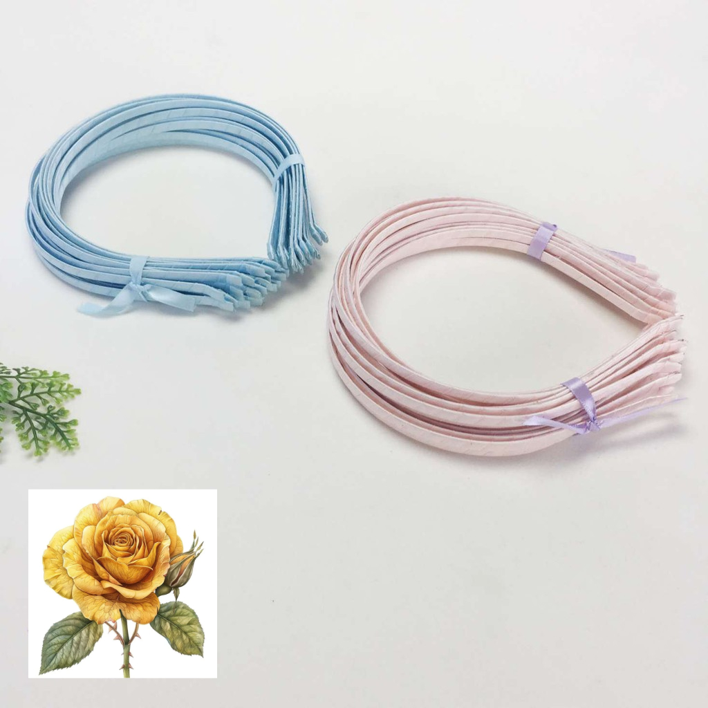 Chặn tóc, bờm tóc bằng kẽm, bọc vải 10 cái - chọn màu