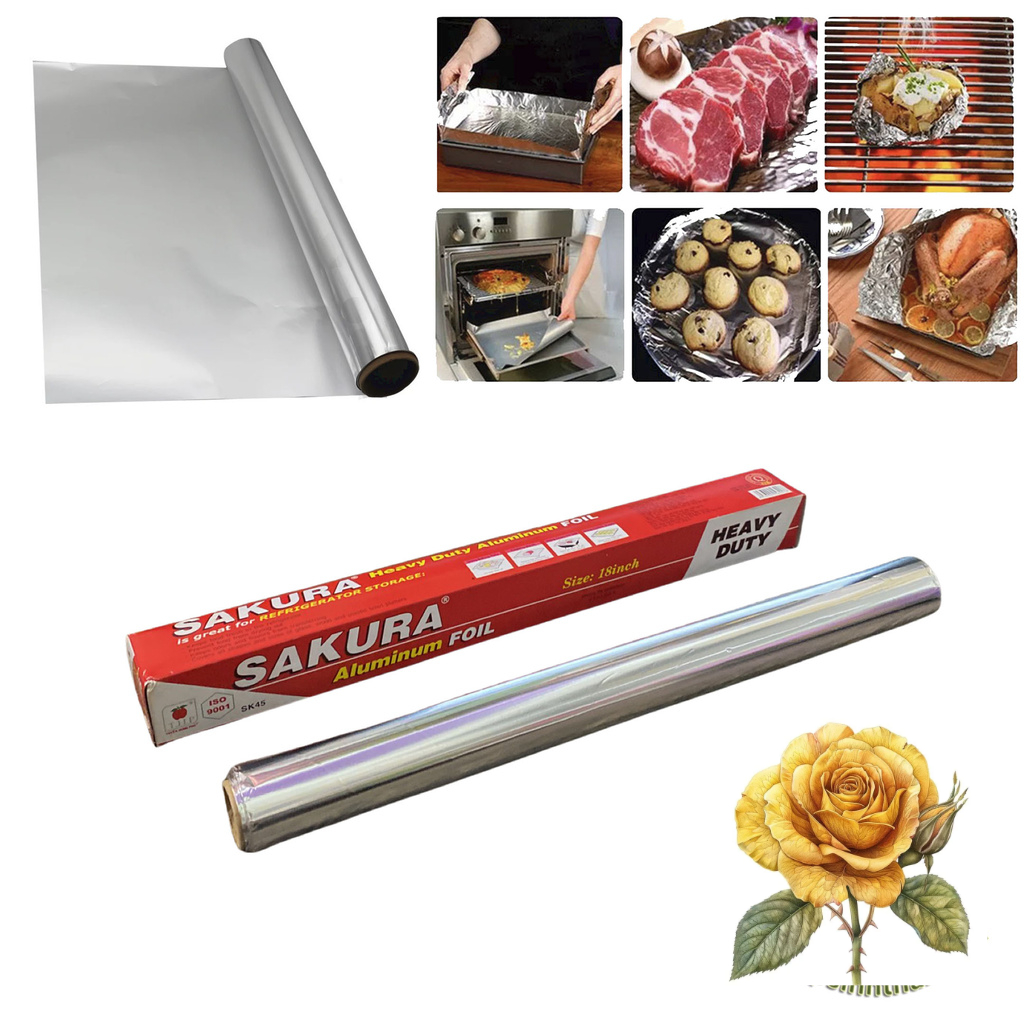 Giấy bạc nướng thịt cá cuộn 5m x khổ 45cm